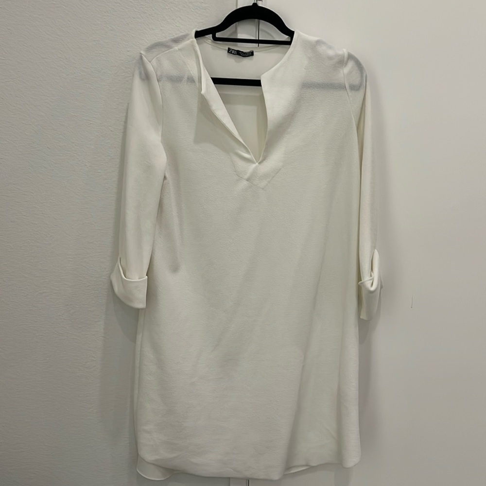✨White zara shirt dress